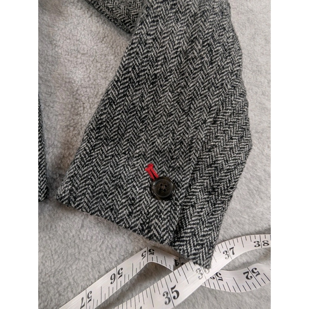 Gap Blazer Womens 0 The Academy Blazer Classic Herringbone Wool Silk Gray - Picture 4 of 8